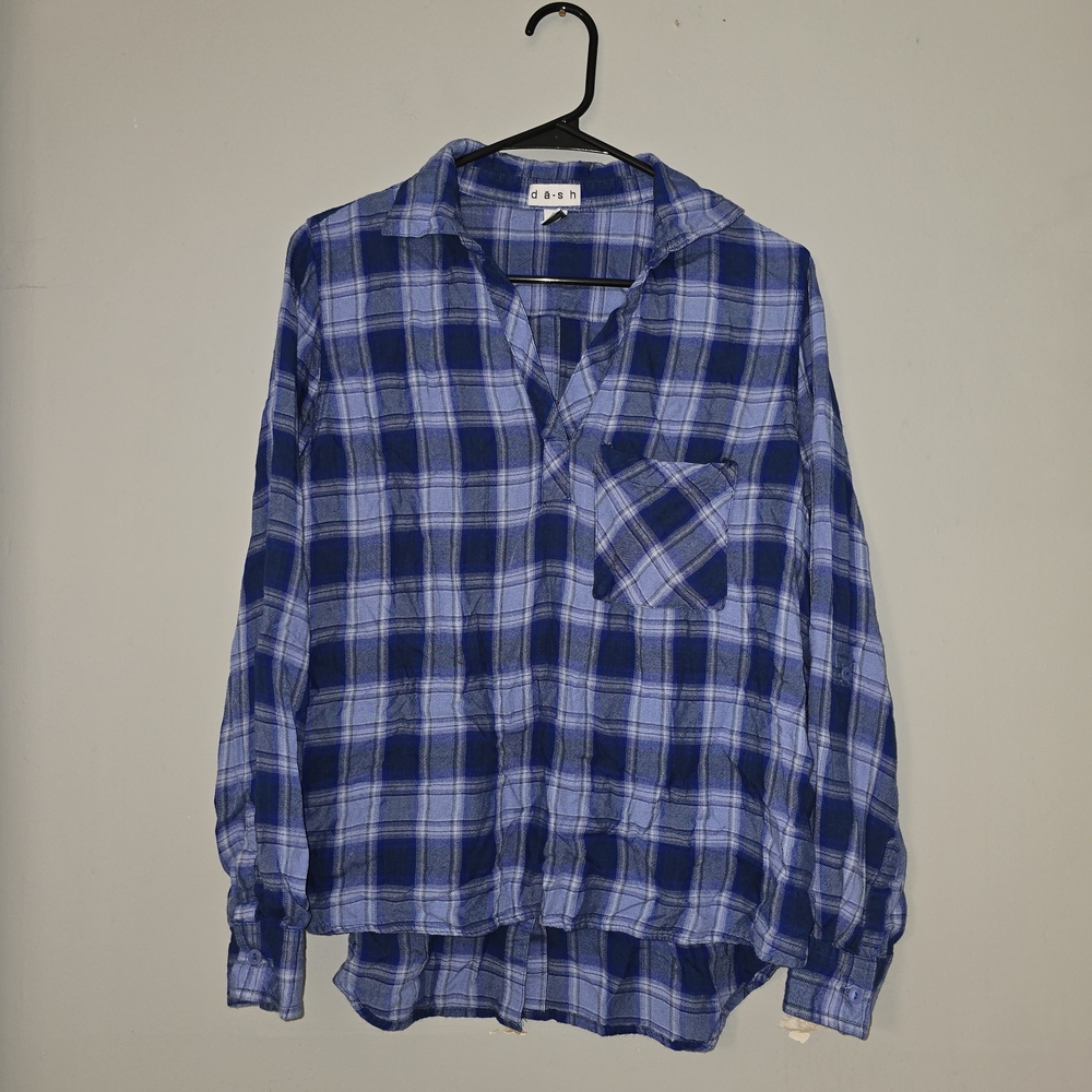 🌟 Blue Plaid Women's Blouse